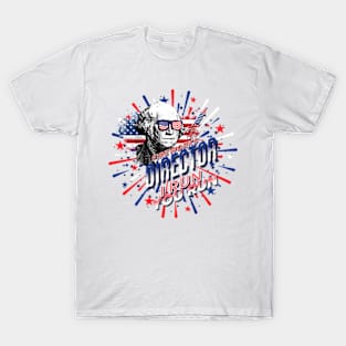 Fireworks Director I Run You Run 4th july George Washington T-Shirt